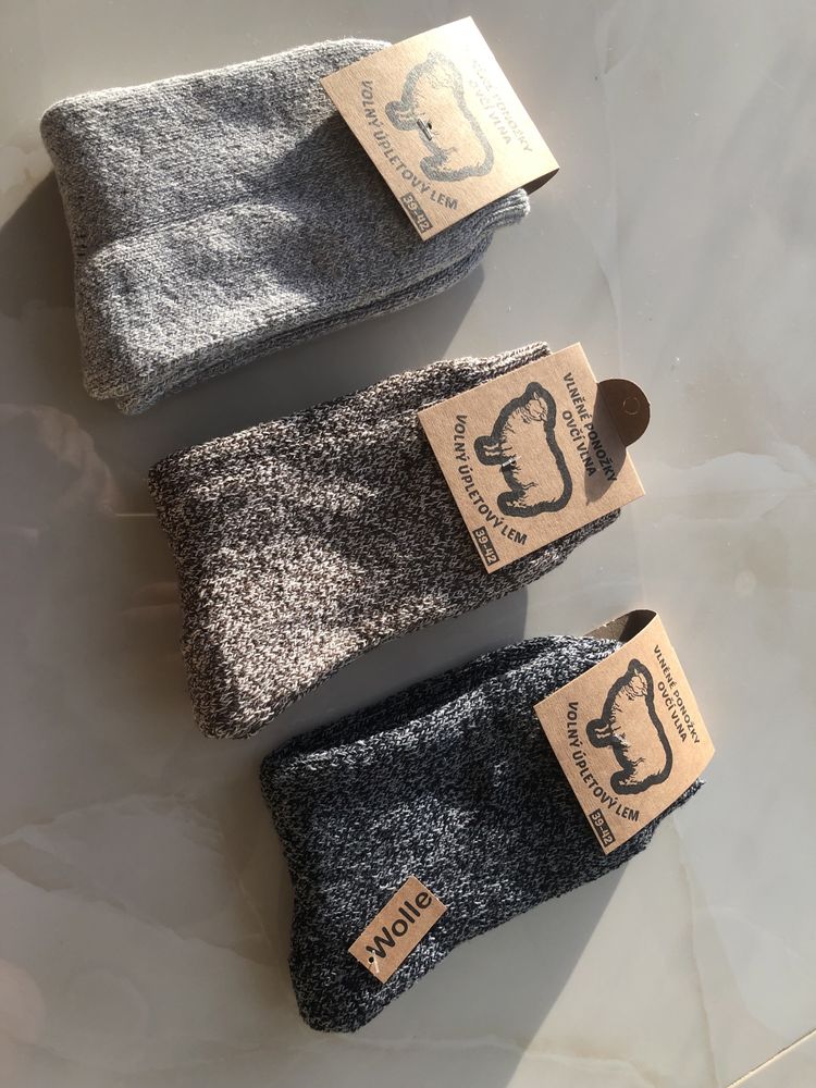 Welniane Skarpety Alpaka 39-42 Grube Cieple Skarpetki Unisex 3 pary