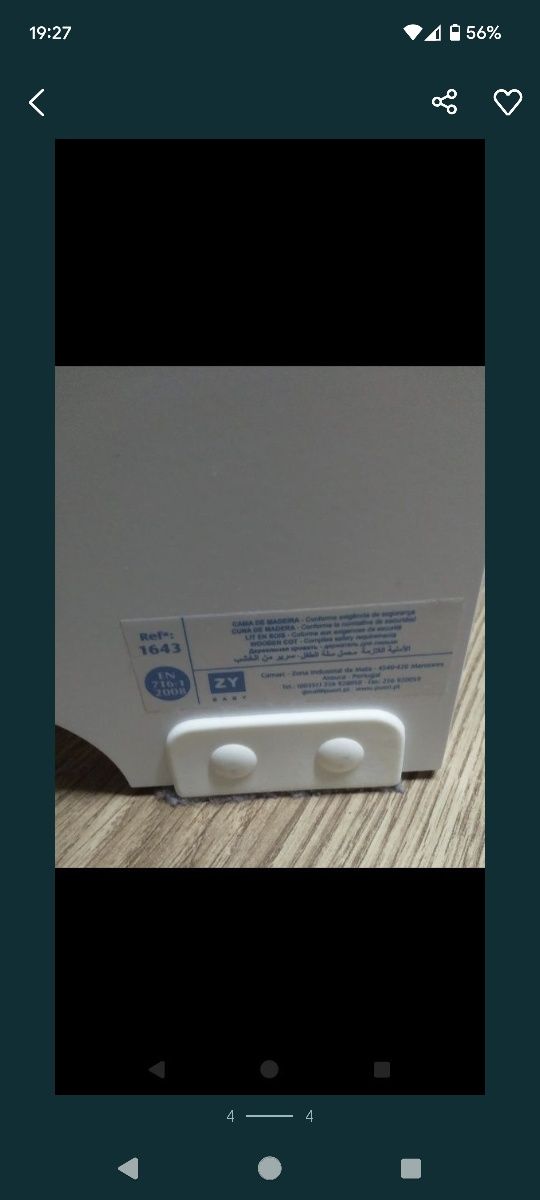 Conjunto de cama e cómoda de bebé