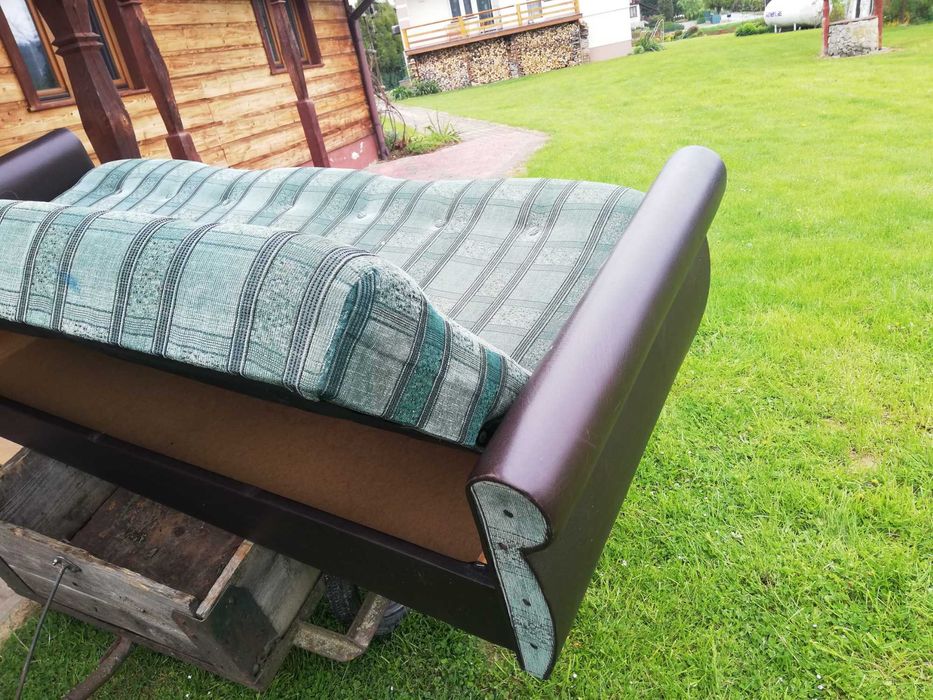 wersalka na sprężynach rozkładana PRL