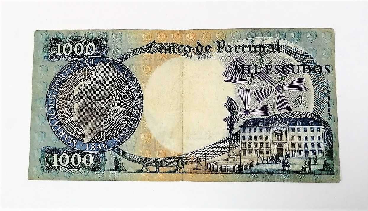 Nota 1000 escudos de 1967, 1000$, Maria II