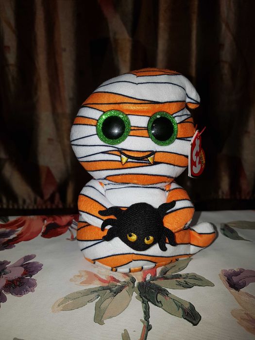 Ty Beanie Boos глазастик MUMFORD приведенье с пауком 15 см Halloween