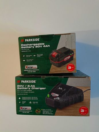 NOWY zestaw Parkside akumulator bateria 4ah 20v B3 + ładowarka