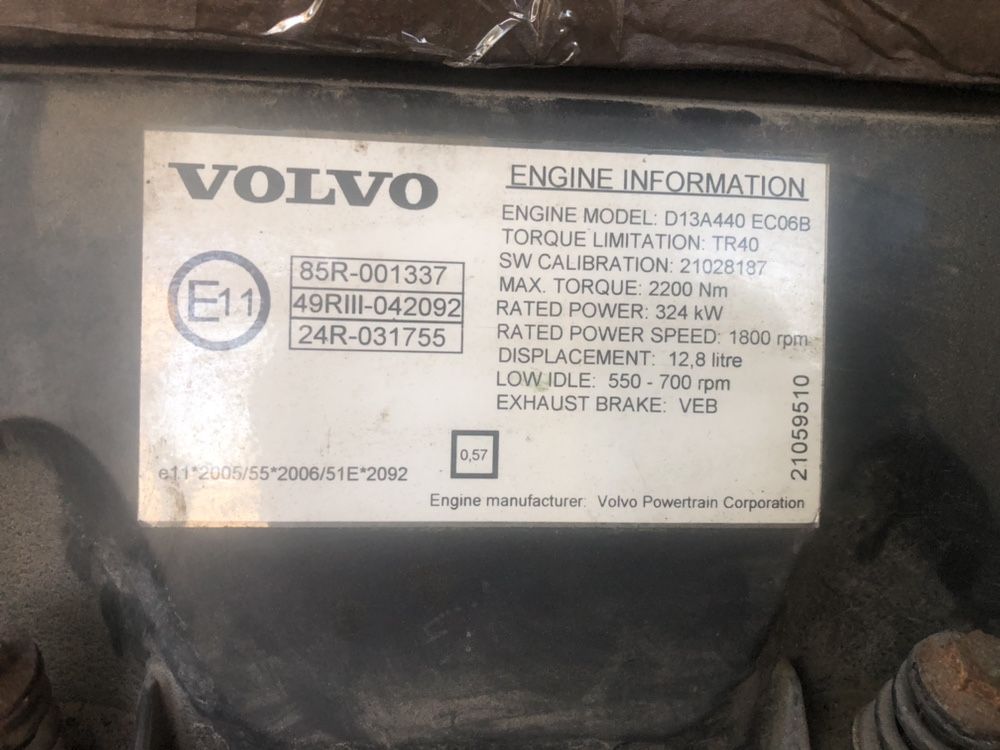 Двигатель мотор в сборе Volvo FH13 вольво фш13 D13 2008 год. Разборка