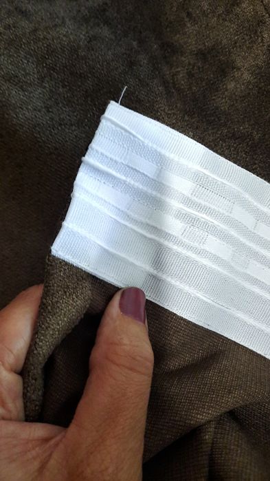 Готові щільні штори велюр шоколад