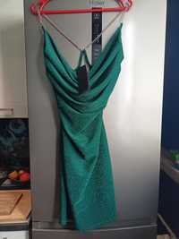 Sukienka S/M butelkowa zieleń