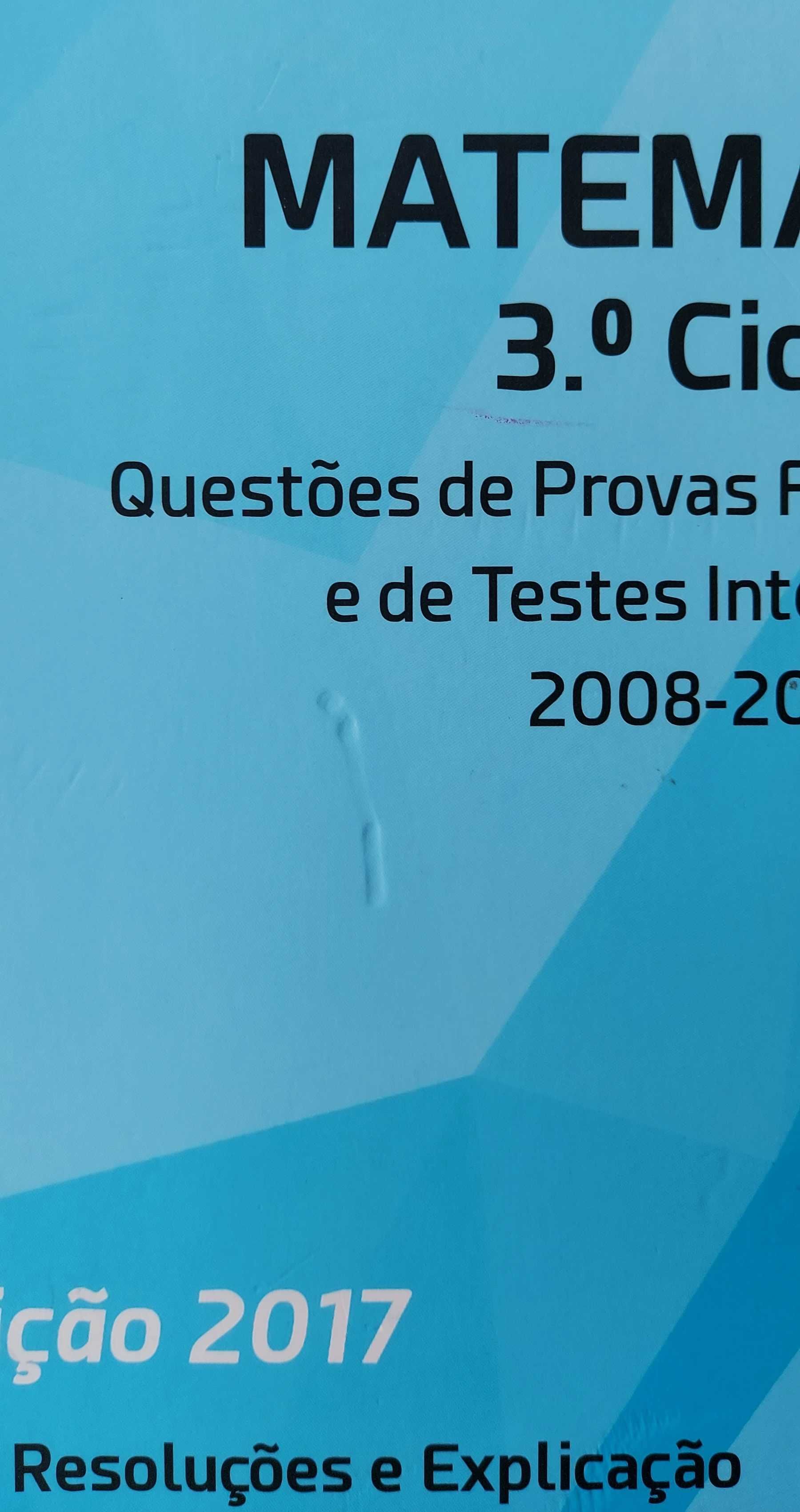 Livro com Provas Finais Nacionais e de Teste Intermédios de Matemática