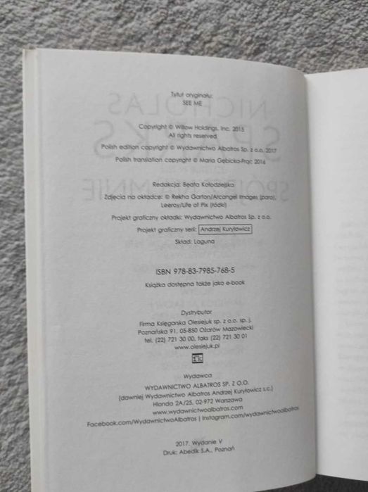 Nicholas Sparks "Spójrz na mnie"