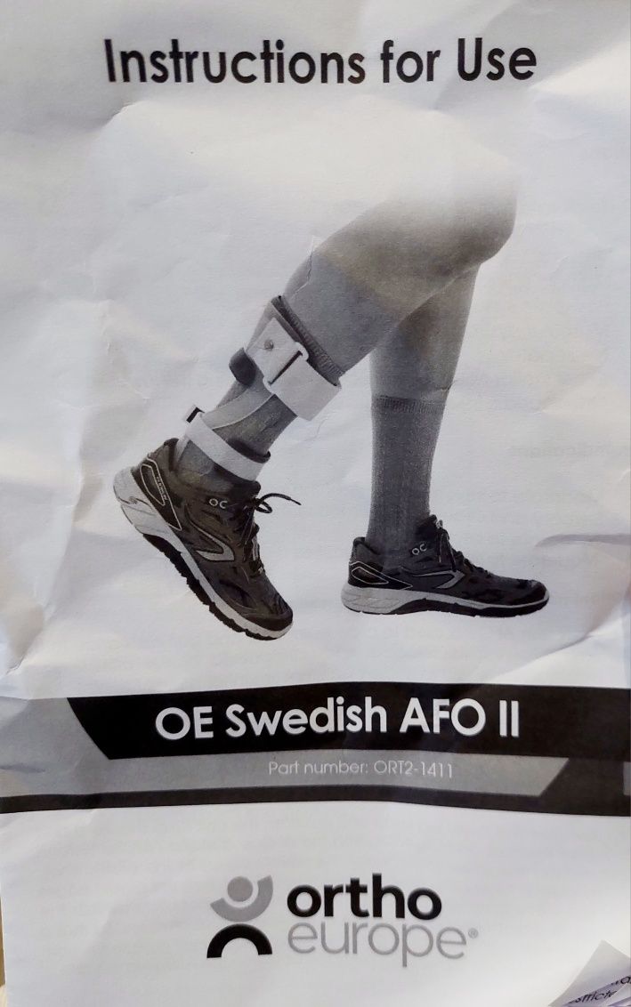 Ортопедический стабилизатор лодыжки и стопы OE Swedish AFO II