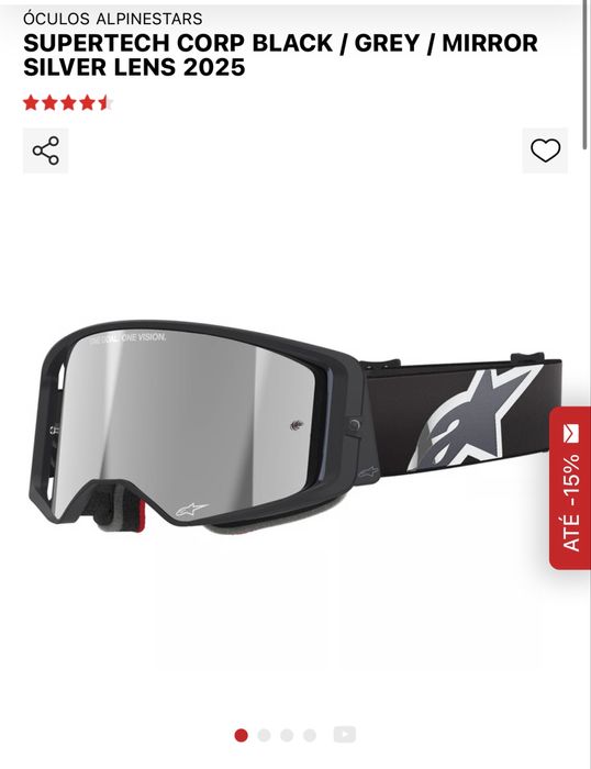 Conjunto Óculos+Capacete Alpinestars Supertech S-M10 Fame Black Carbon