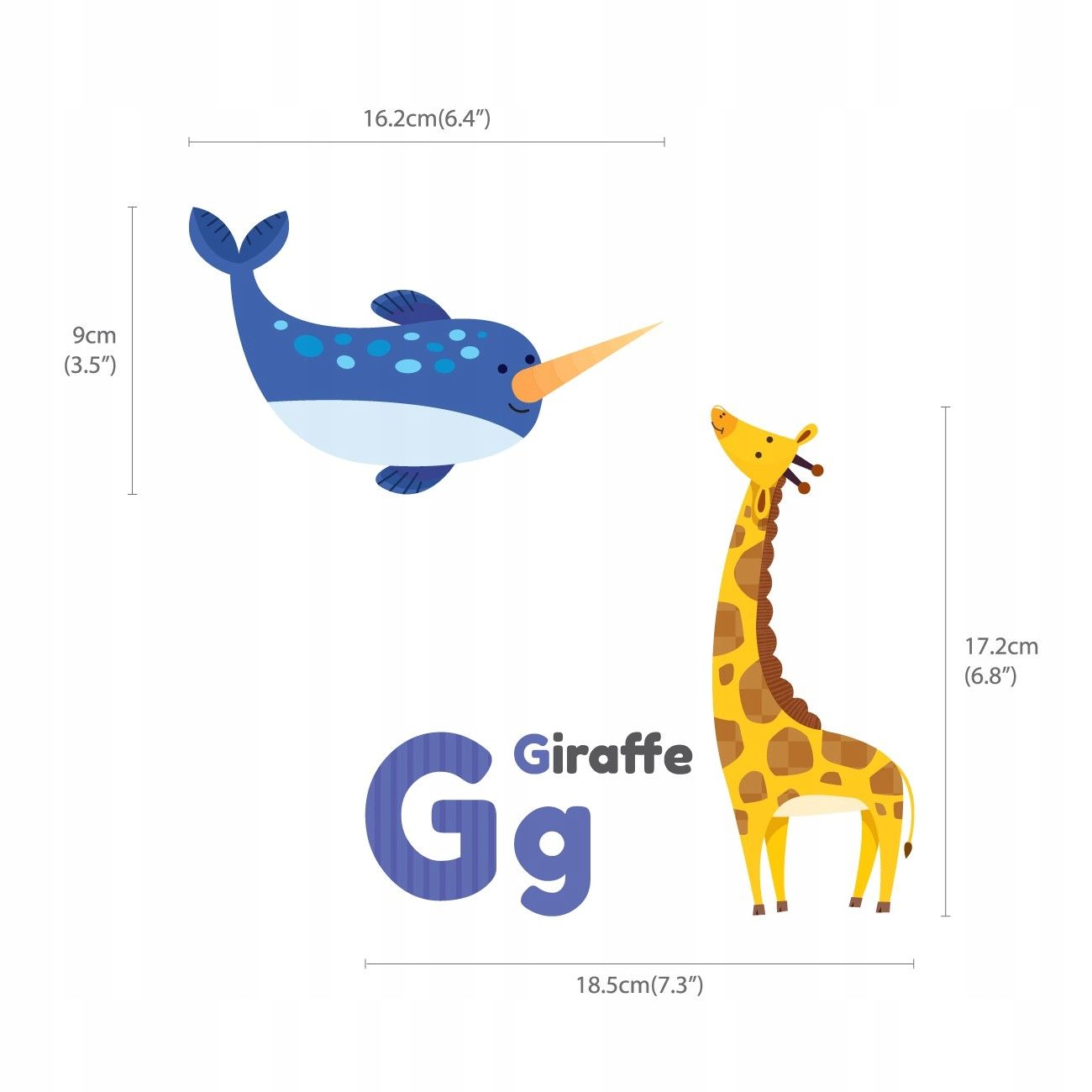 Naklejki Zestaw Alfabet Literki Ze Zwierzetami New