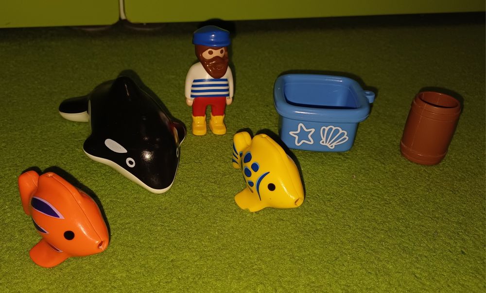 Playmobil marynarz i morskie zwierzęta