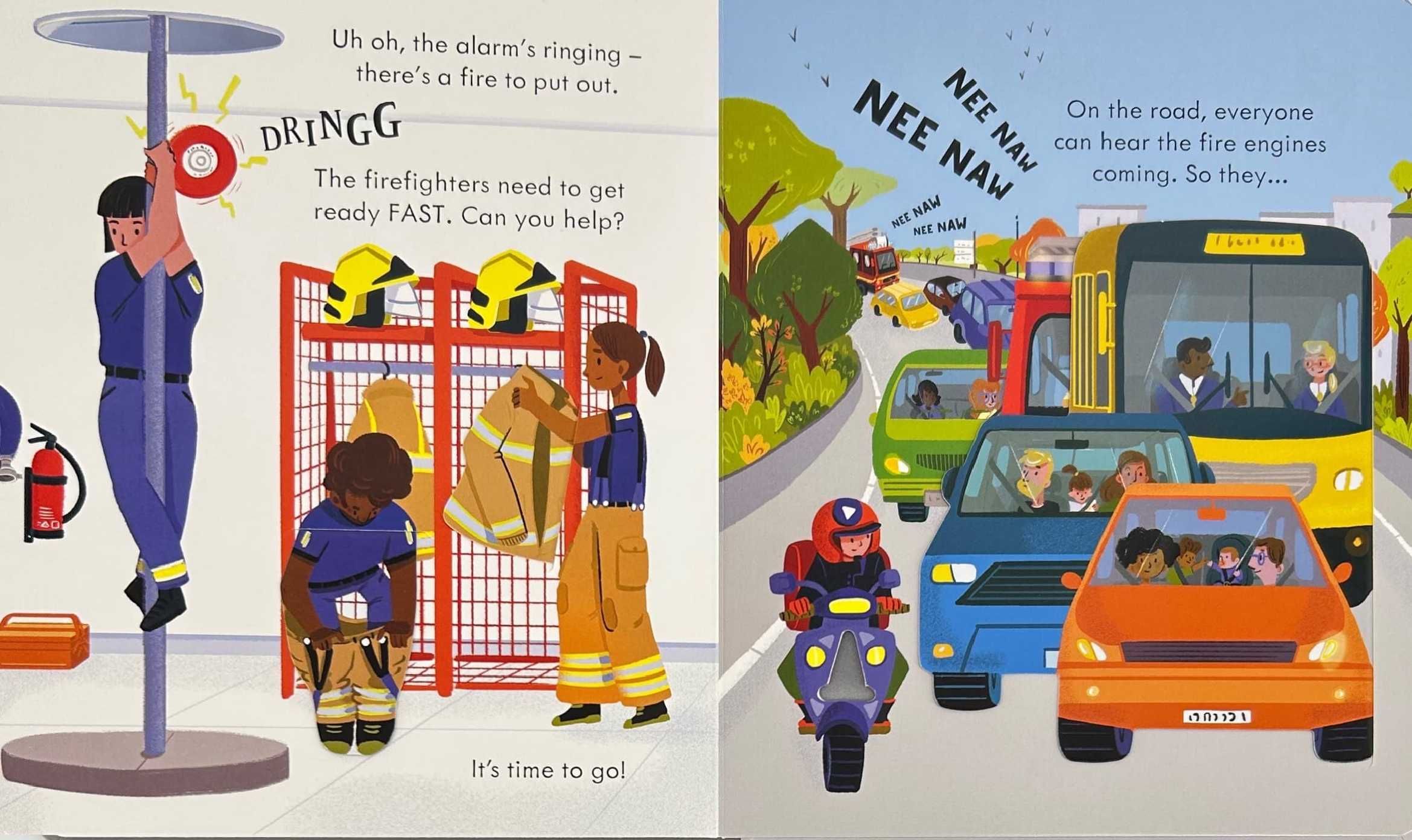 NOWA	Usborne Peep Inside how a Fire Engine works	książka po angielsku