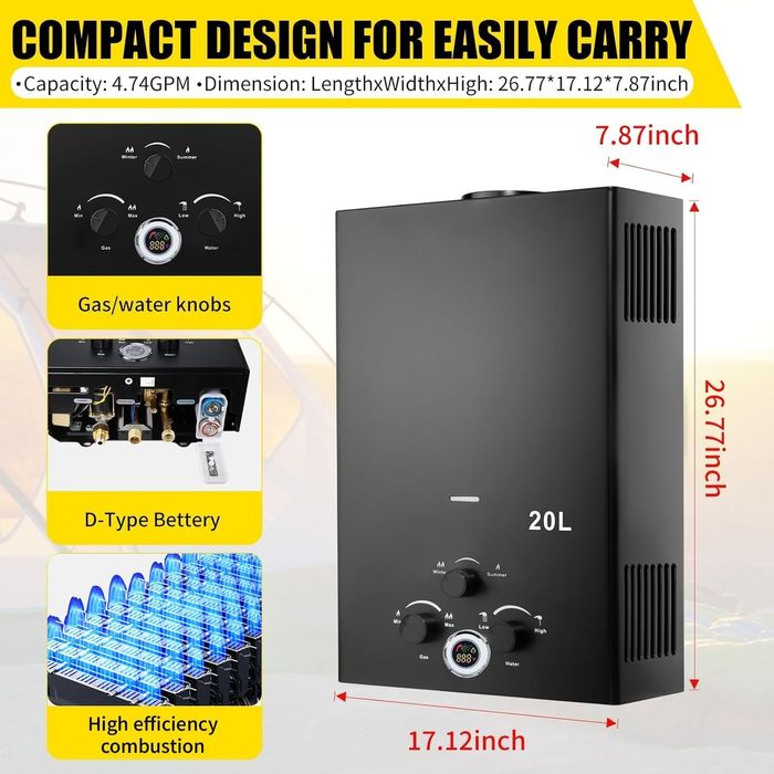 Esquentador a Gás Propano (20L)