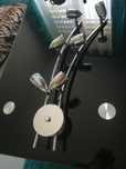 Lampa sufitowa chrom/połysk 6 x led 2 regulowane ramiona