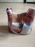 Torba worek skóra patchwork