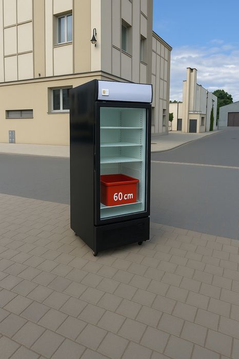 Lodowka chłodziarka słupek oszklony 70 cm na napoje, nabiał, ciasta!