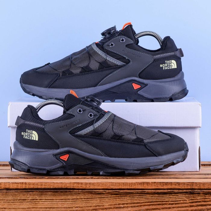 (2128) Термо Зимові The North Face Чоловічі Кросівки чорний з сірим