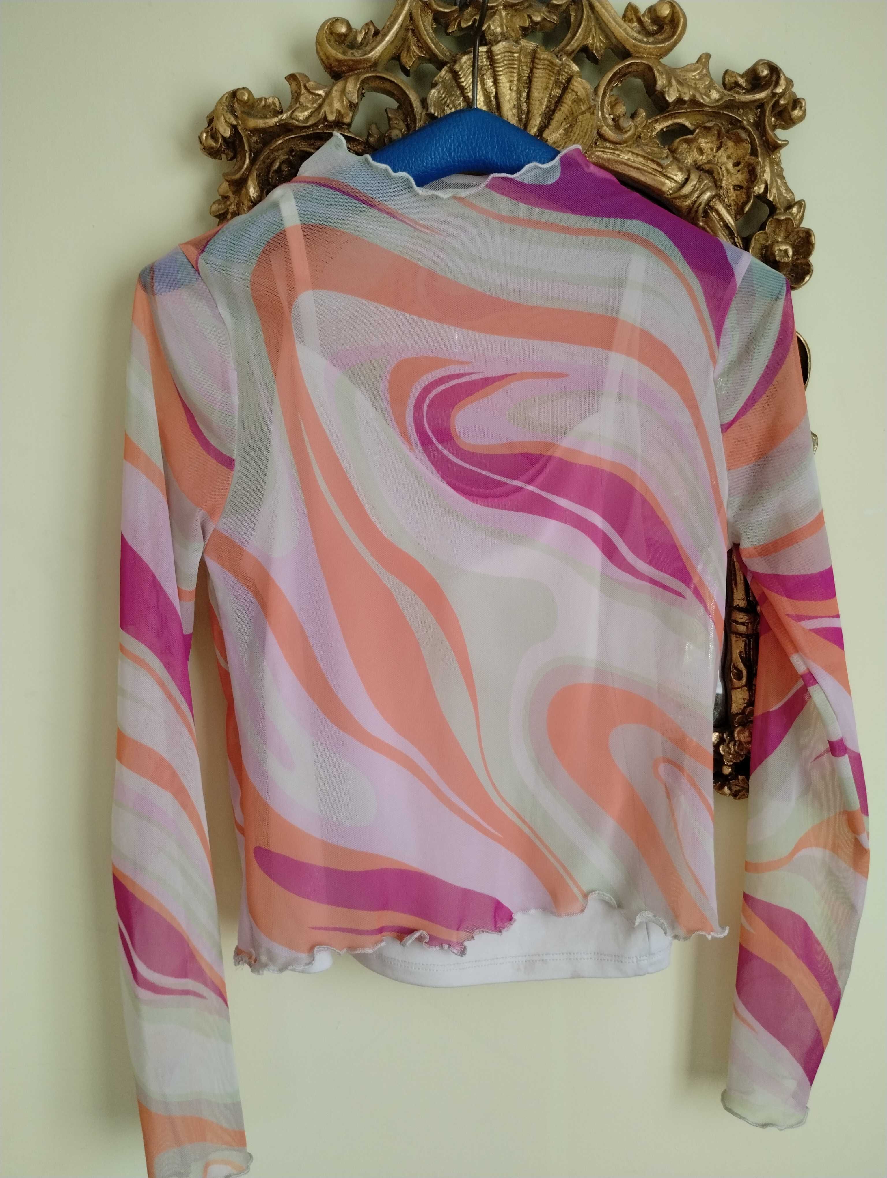 Siateczkowa bluzka real vintage lata 90 w stylu euphoria