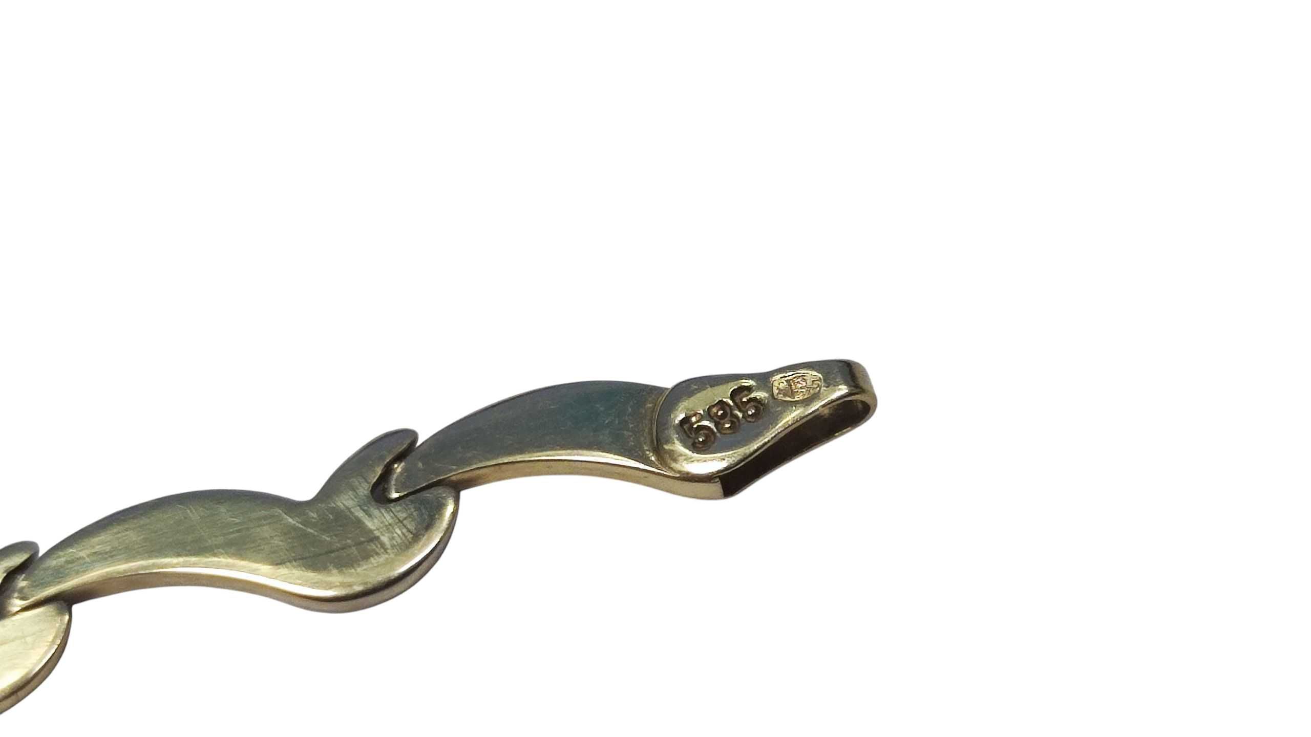 Złota Bransoletka 585 3,71g 18,5cm Białe i Żółte