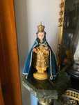 Menino Jesus Salvador do Mundo Madeira Antigo 35 cm