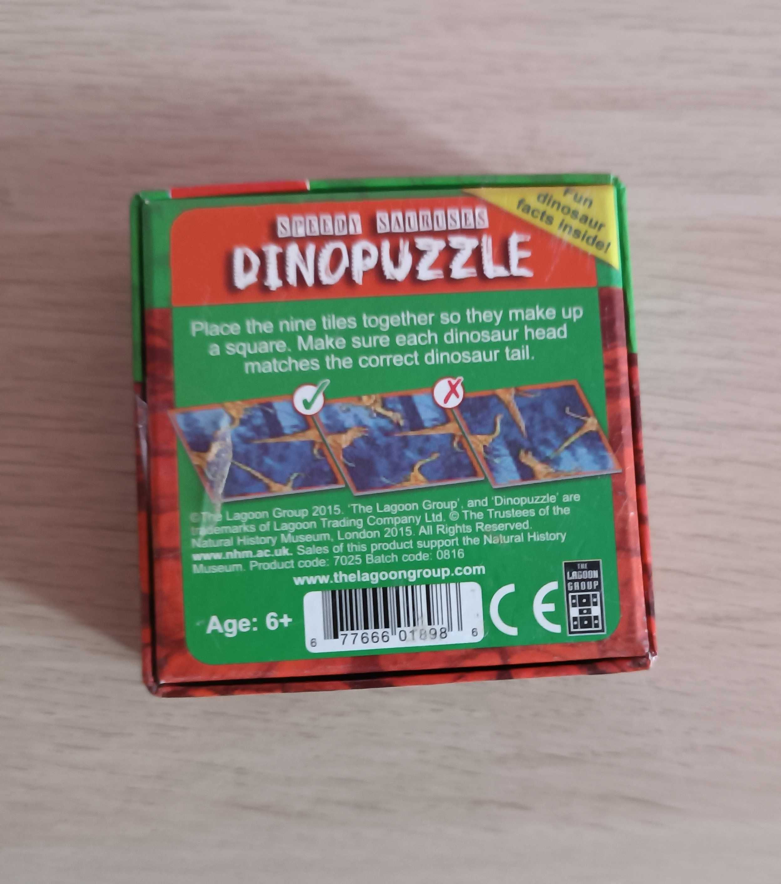 Dinopuzzle puzzle z dinozaurami 19 x 19 cm wiek 6+