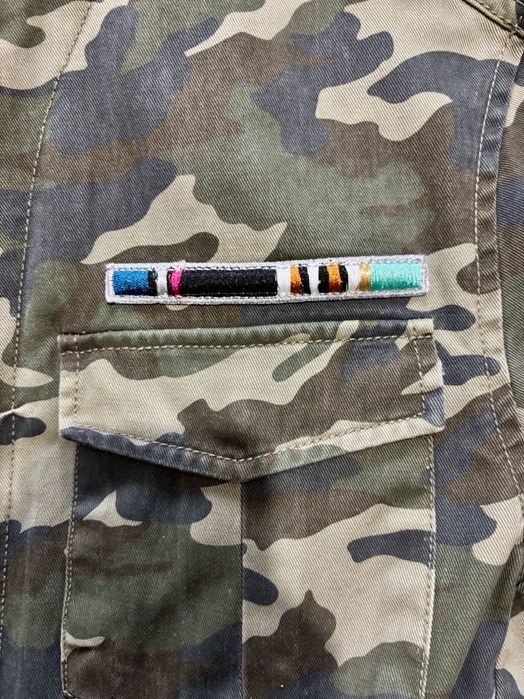 Parka/parca padrão militar camuflado Mango