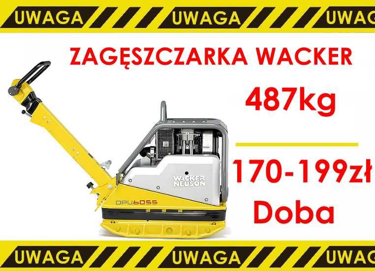 Wynajem Zagęszczarka 487kg z rewersem klasy 500kg wypożyczalnia najem