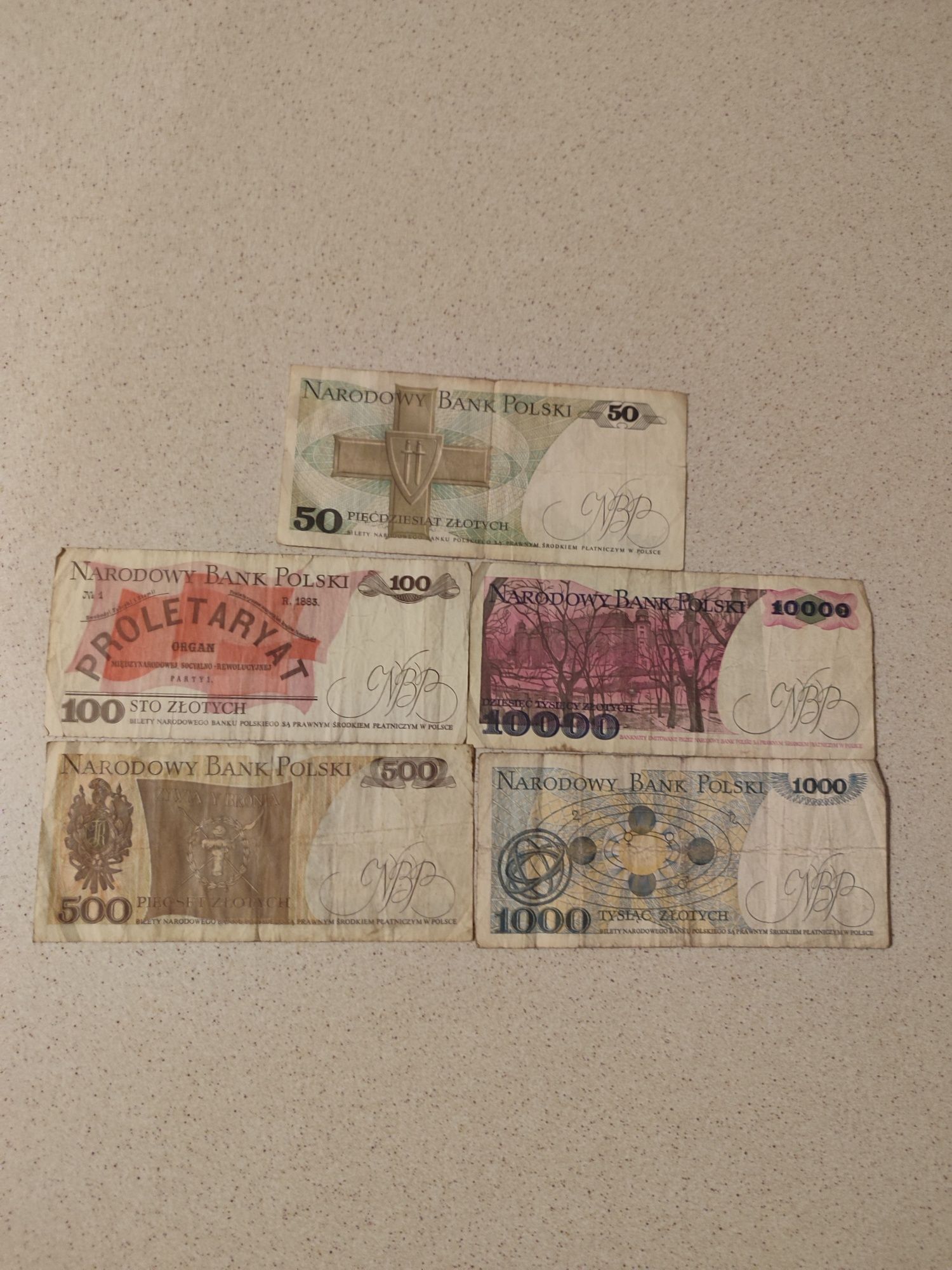 Banknoty PRL zestaw