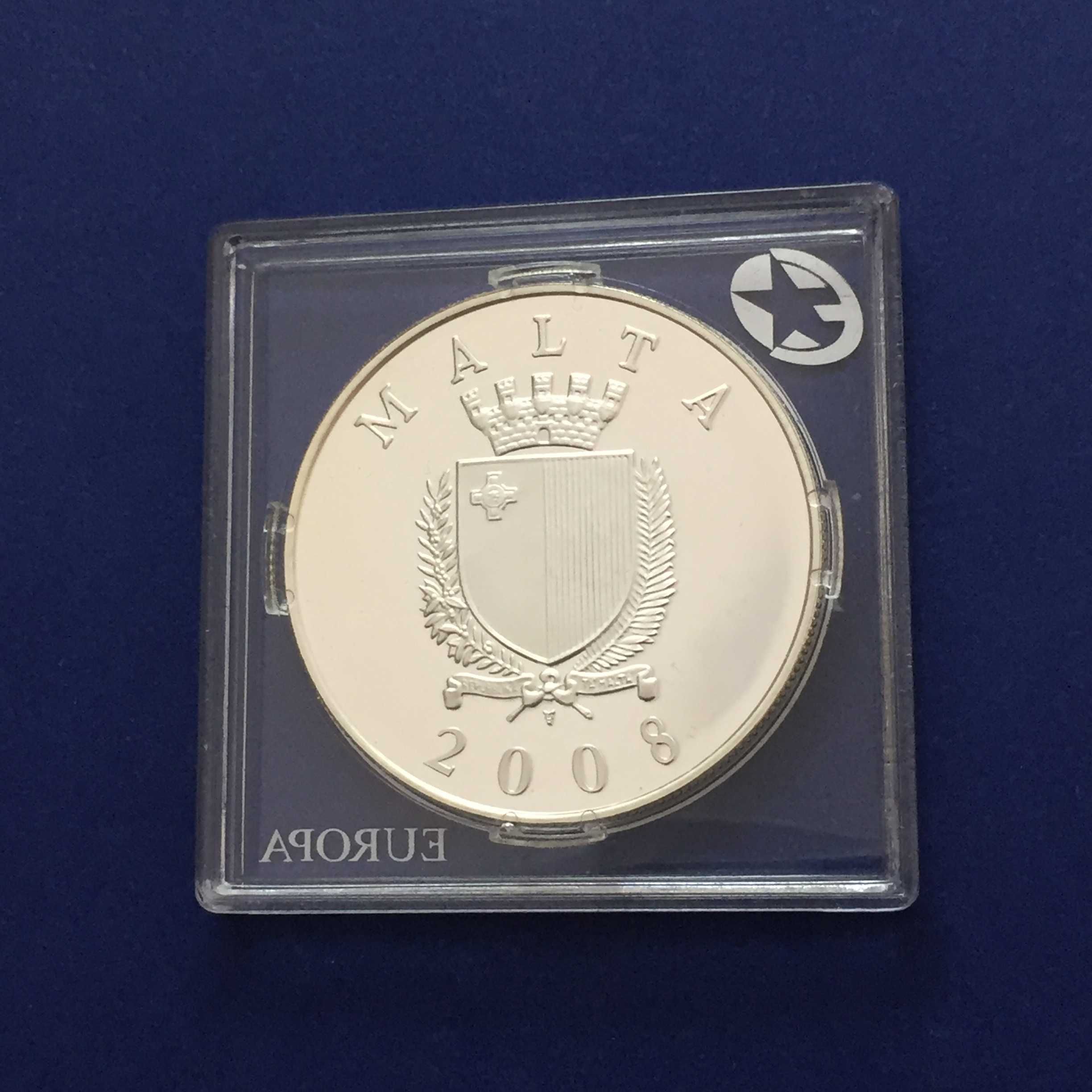 Malta, moeda 10 EURO Proof 2008 - EUROPA - prata