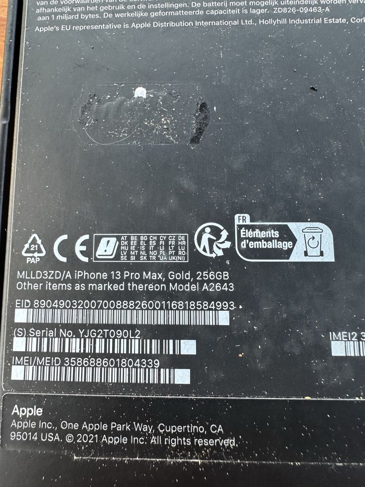 Iphone 13 pro max 256 gb