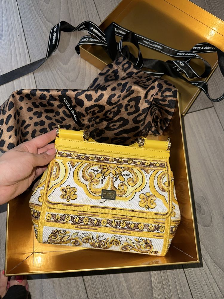 Сумка Dolce&Gabbana sicily medium yellow