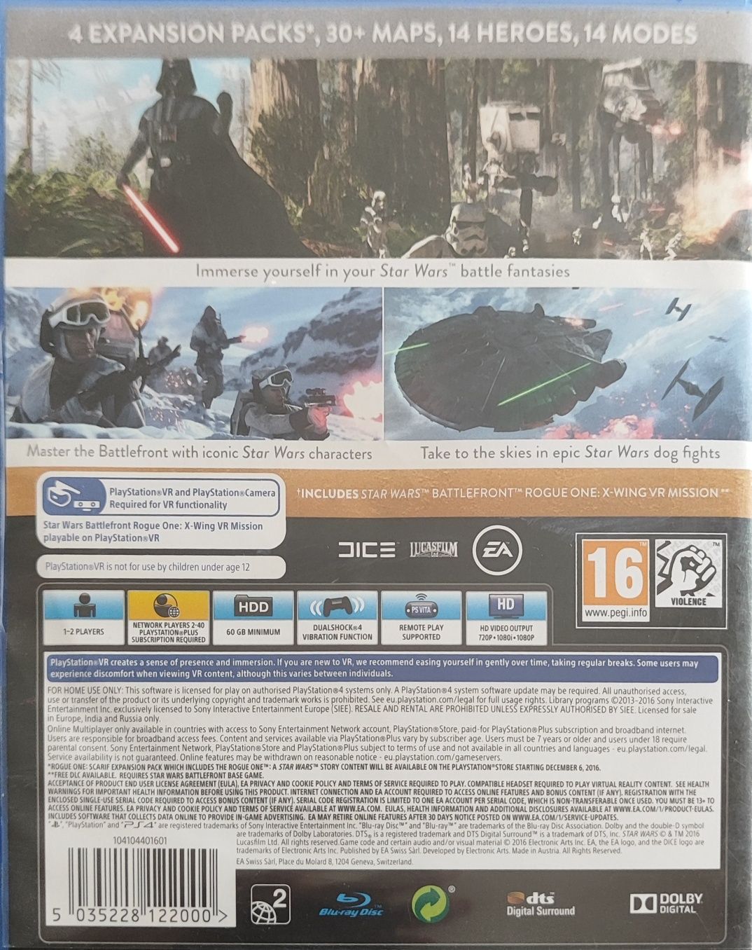 Star Wars Battlefront- Ultimate Edition compatível VR- PS4