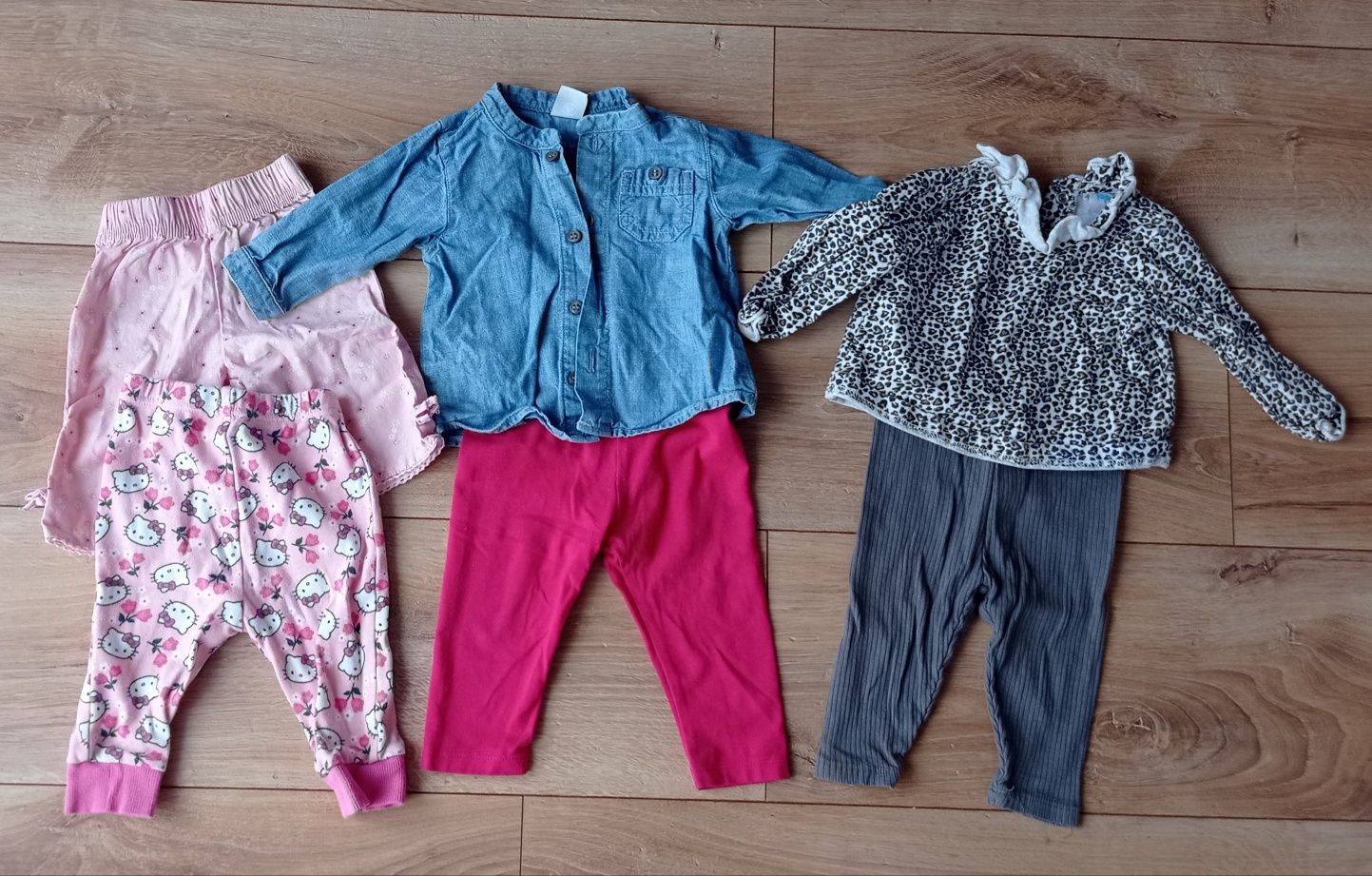 Paka ciuszków dla dziewczynki 62 cm: spodnie, body, pajace, kamizelka