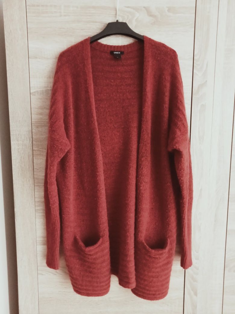 Purpurowy sweter Lindex roz.M wełna i moher