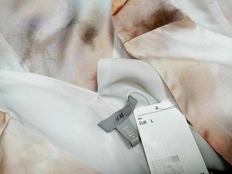 Длинное свободное платье с v-образным вырезом h&m