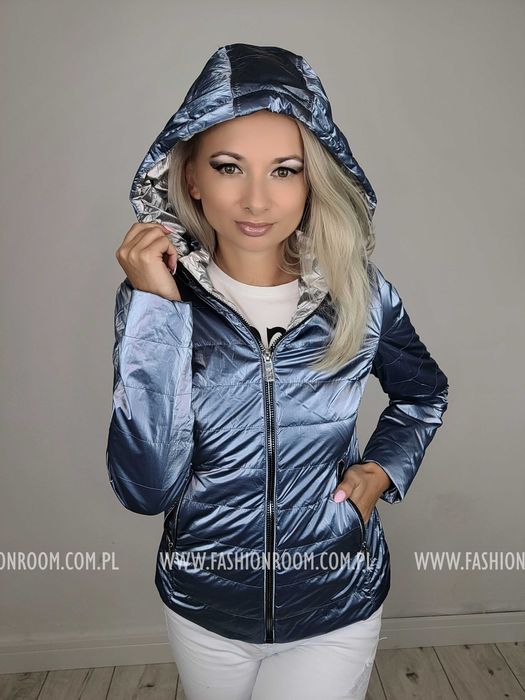 M-3XL KURTKA damska PRZEJŚCIOWA z kapturem WODOODPORNA Tu kupujesz r.M