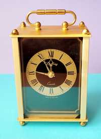 Angielski mosiężno-aluminiowy zegar kwarcowy lata 90-te XX wieku!