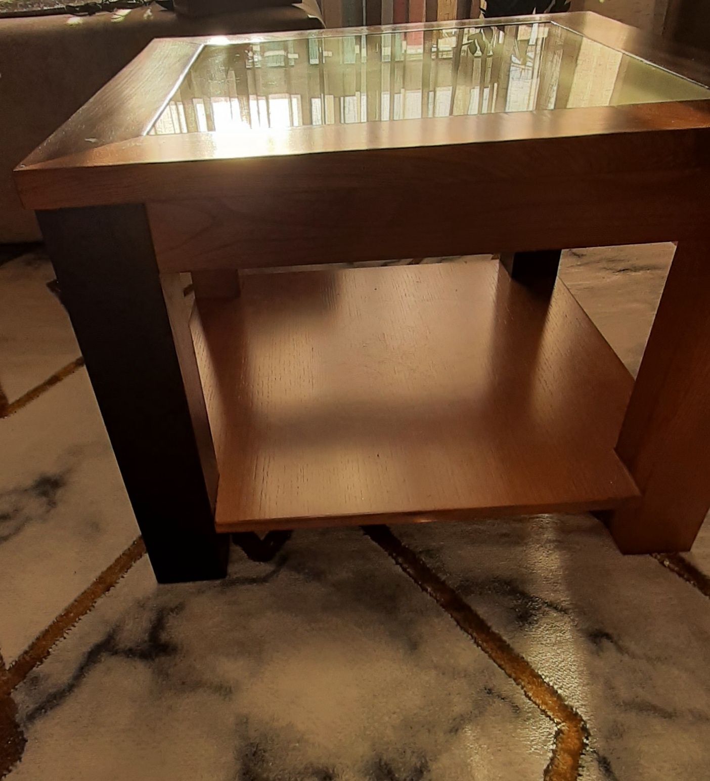 Mesa centro sala em madeira 60x60cm
