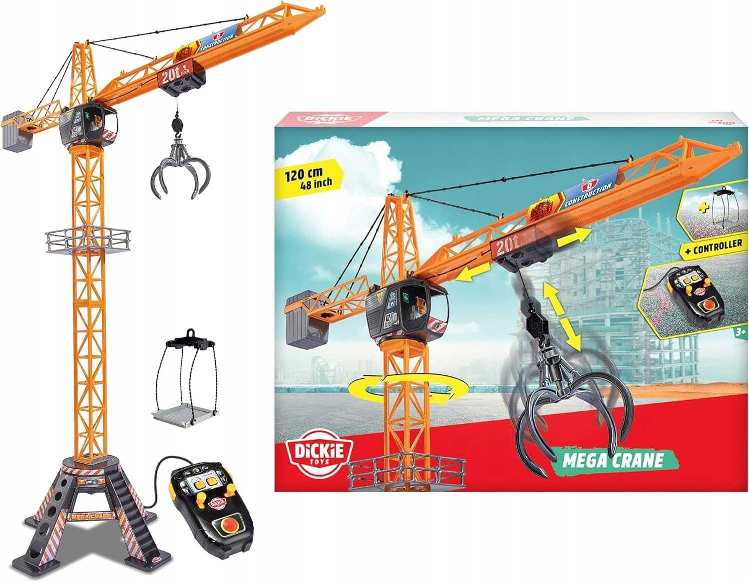 Dźwig  sterowany Dickie Toys żuraw GIGANT 120 cm