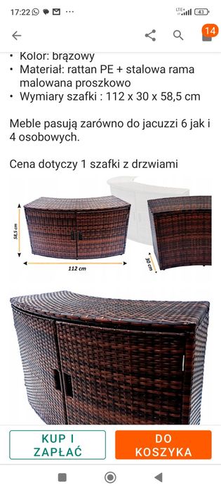 Sprzedam szafkę do jacuzzy okraglego