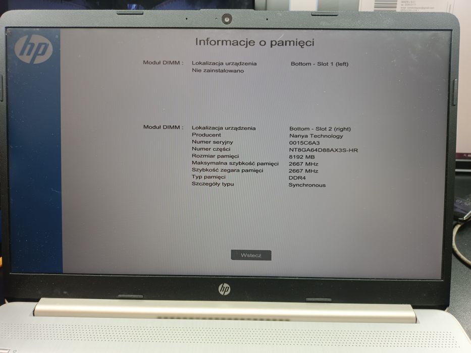 Laptop Hp15s i3-1115g4 8/256ssd win11 Komis Madej Sc