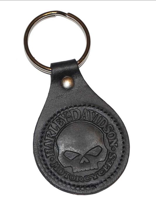 Brelok Breloczek Harley Davidson SKULL key Skóra Naturalna Oryginał