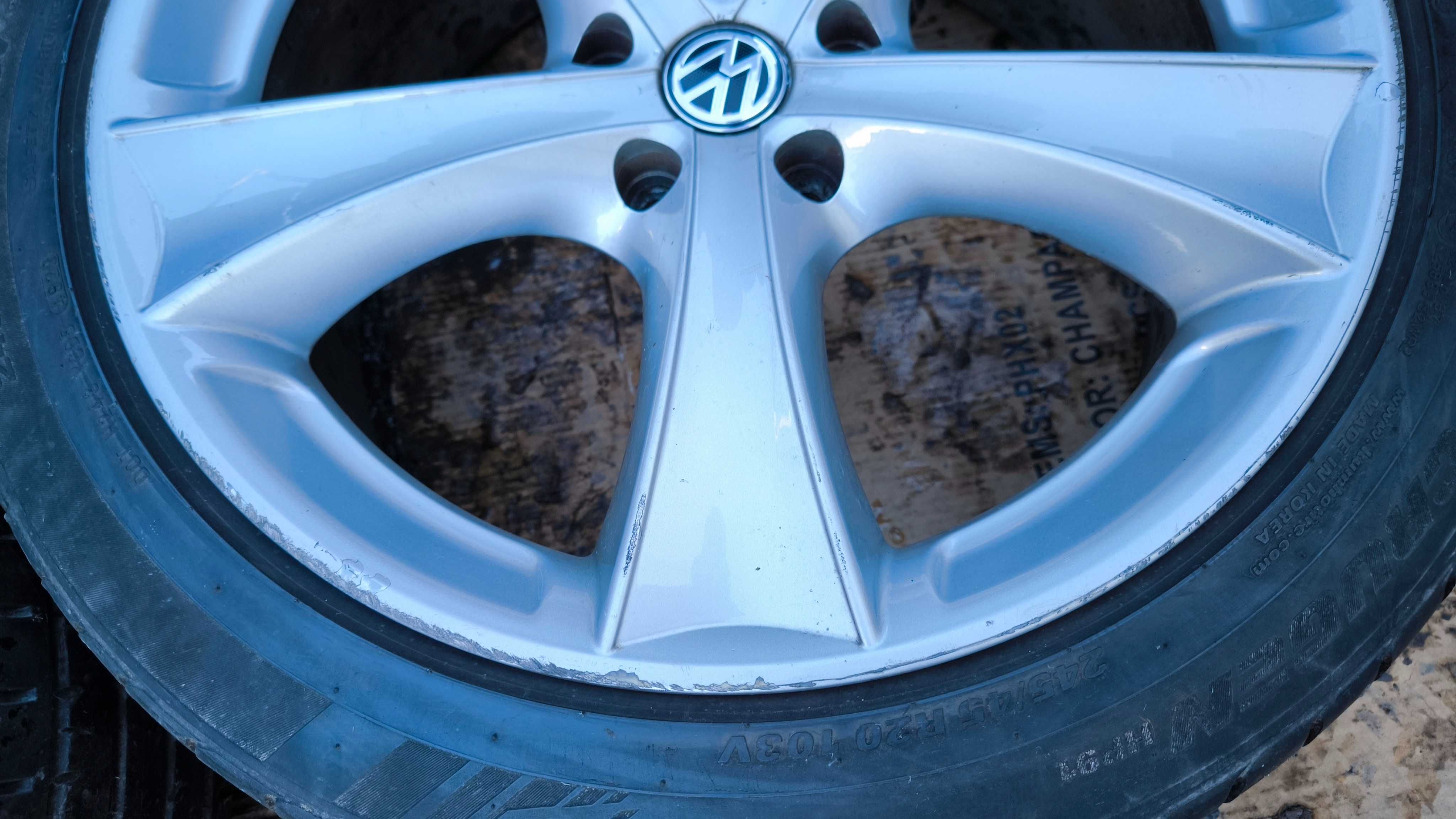 Koła VW Touareg Amarok T5 T6 T7 20 cali 5x120 ET45 Opony 245/45