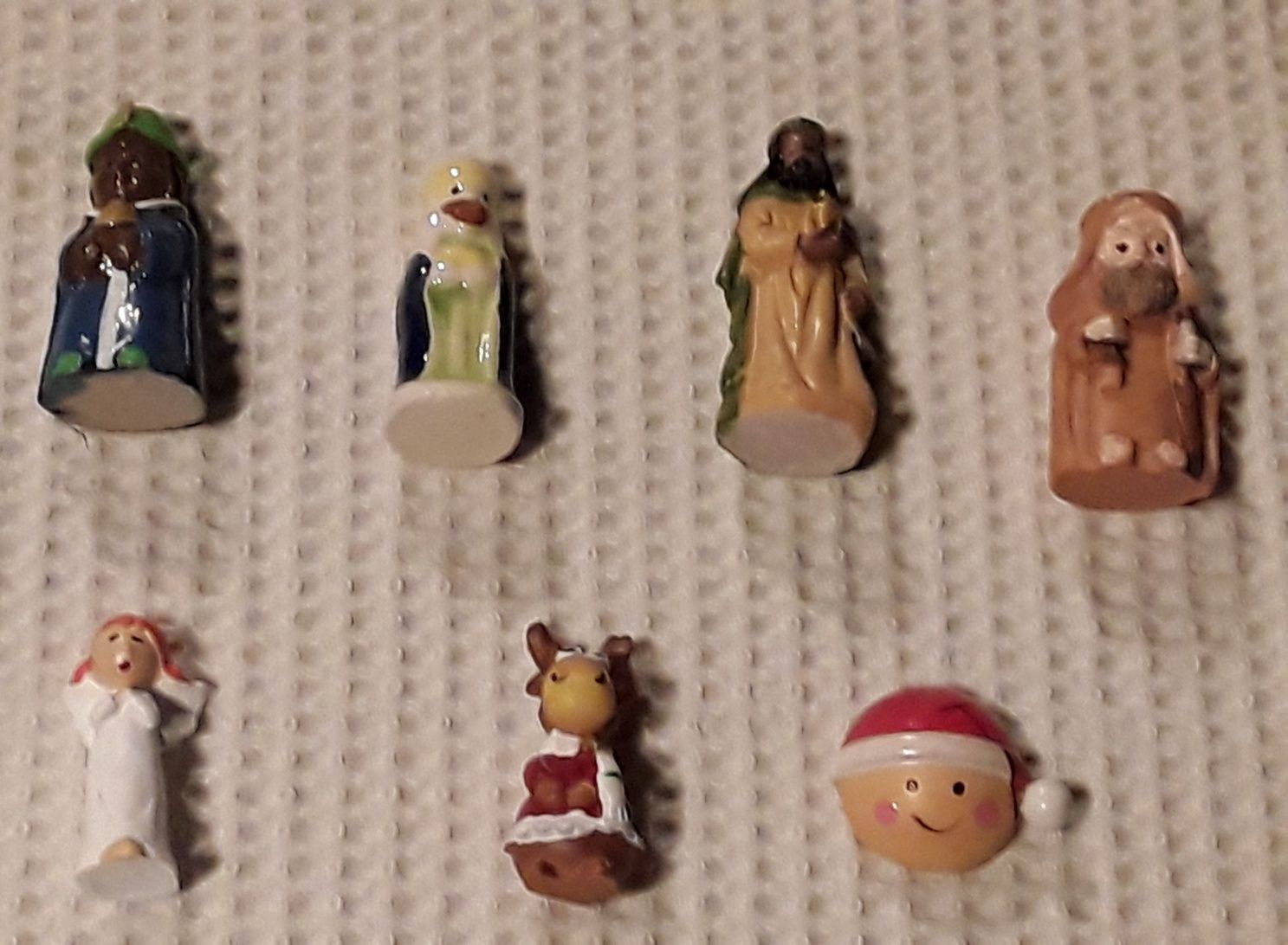 Conjunto de 7 figuras de Natal em miniatura