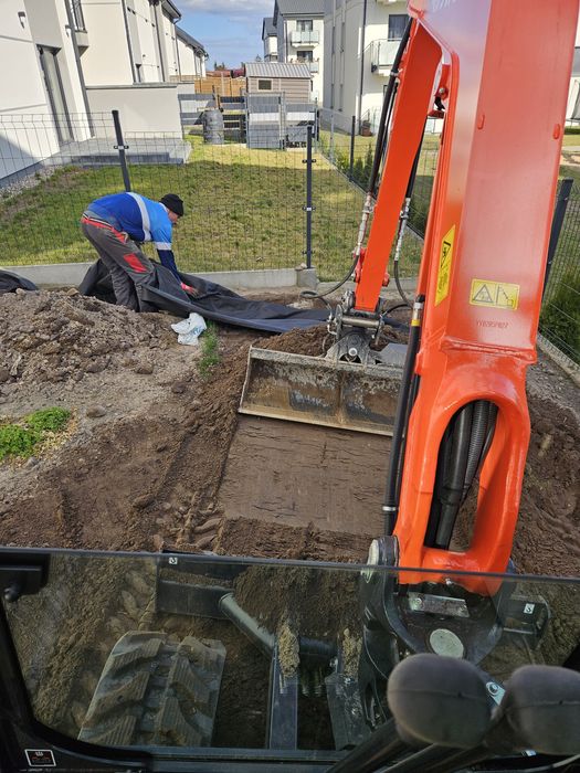 Usługi minikoparką wykopy gruz nawodnienia drenaż