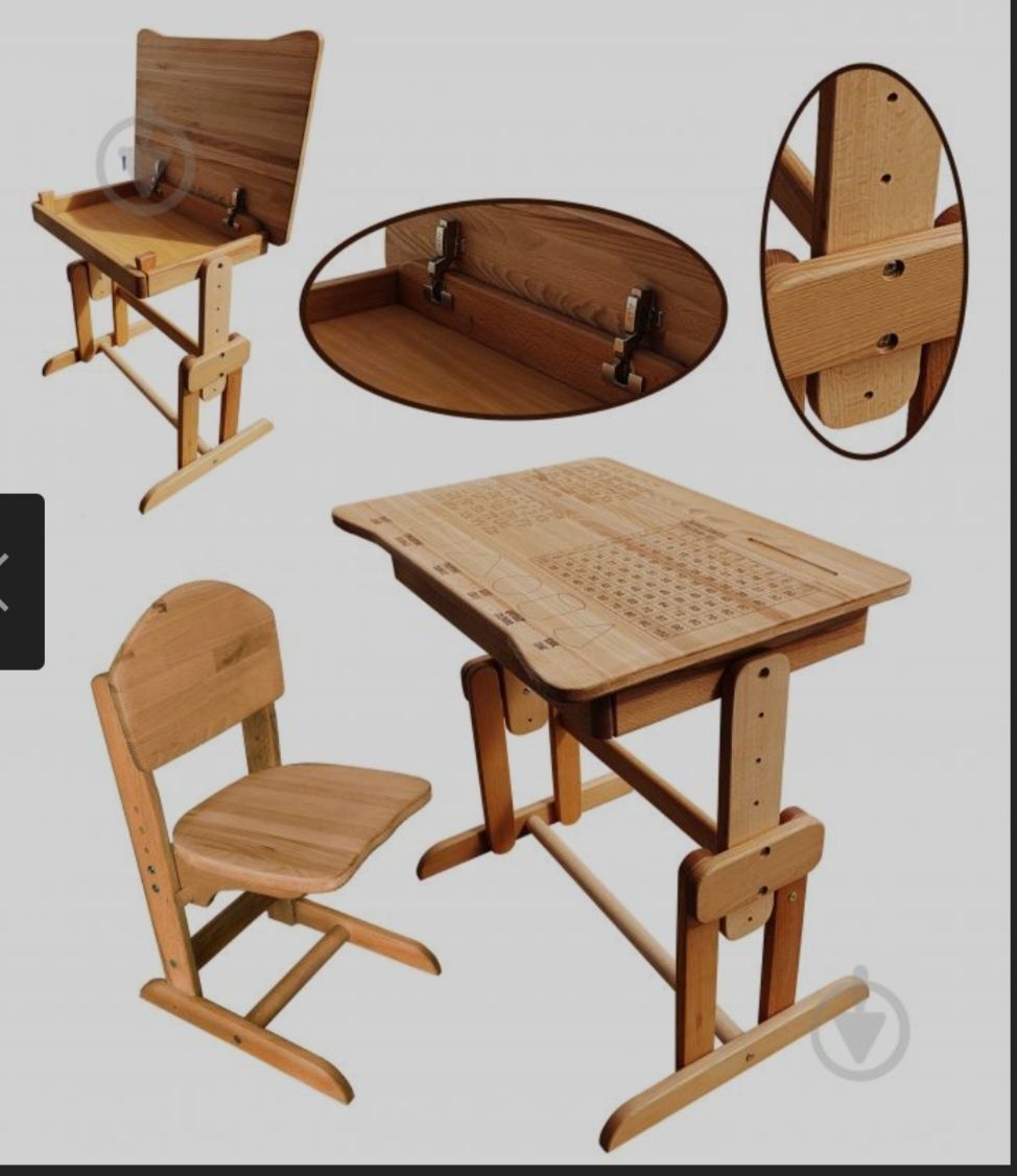 Парта деревянная со стулом