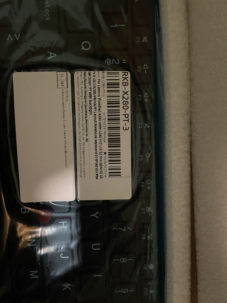 Teclado lenovo thinkpad