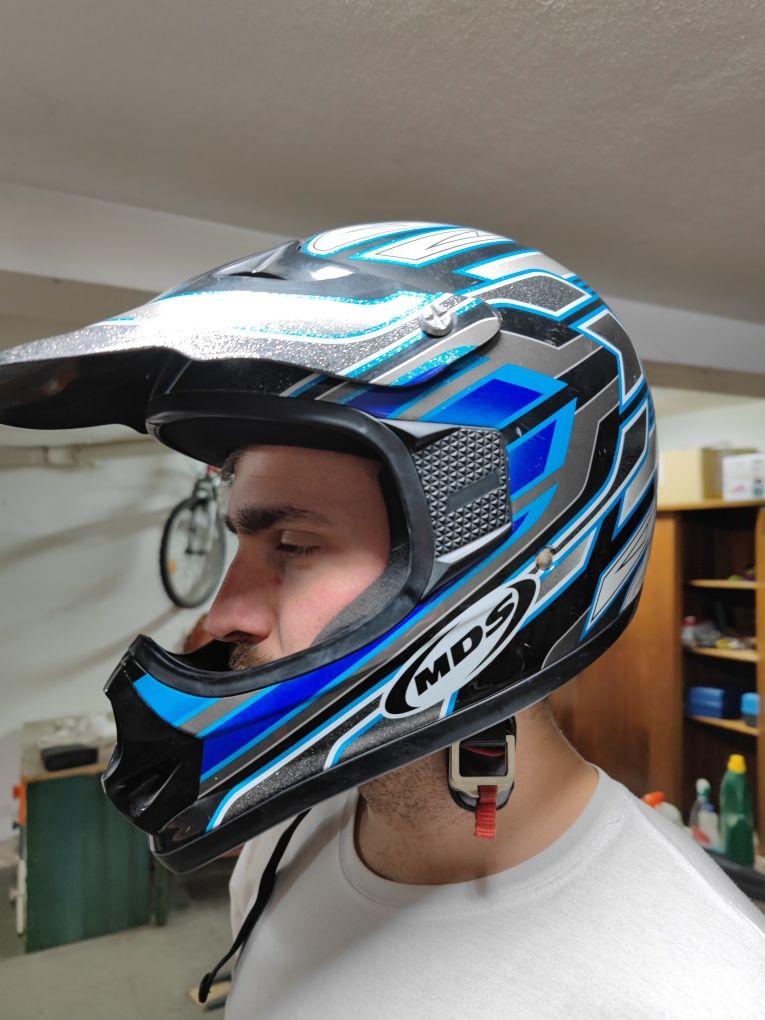 Cacete azul mds motocross