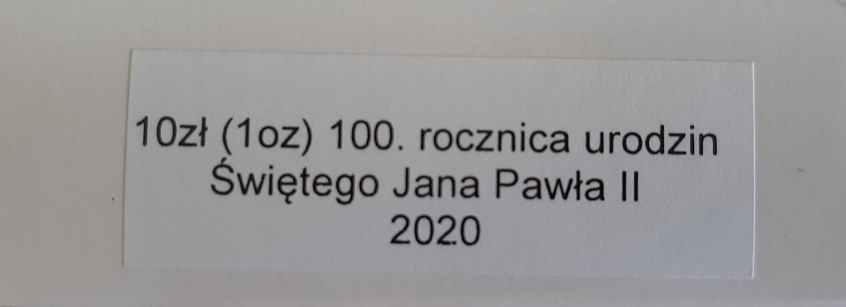 10zł 100 rocznica urodzin Jana Pawła II