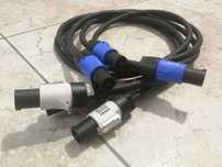 Kabel zasilający titanex 3x1,5 Powerco IN OUT podaj dalej Rean 3m 2szt